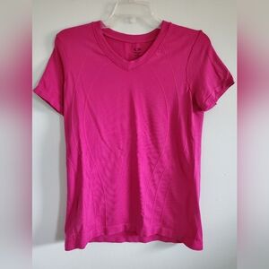 Champion Women's Short Sleeve V-Neck Tee - Hot Pink